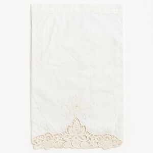 Set of 3 White Linen Table Napkins